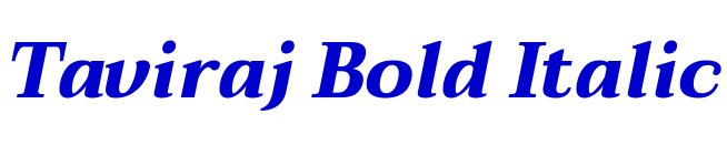 Taviraj Bold Italic 字体
